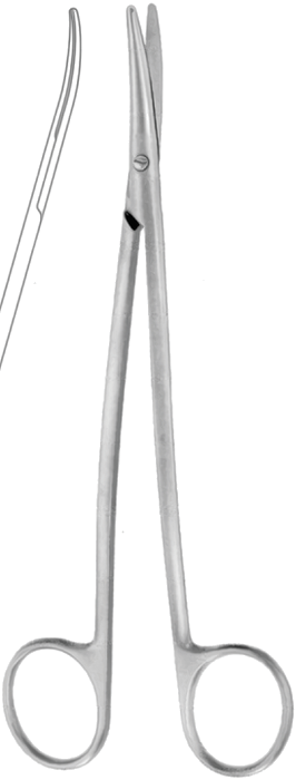 Ciseaux fins de Metzenbaum S-courbe